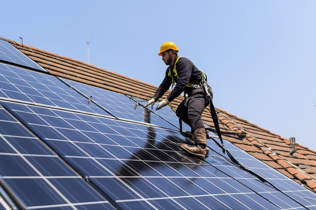 Zonnepaneelmonteur